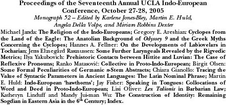 Proceedings of the Seventeenth annual UCLA - Indo-European Conference